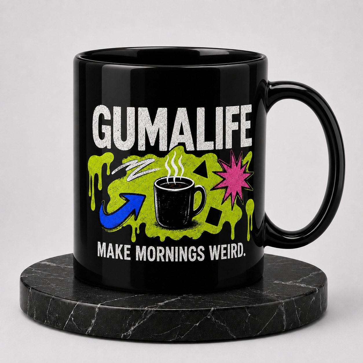 Make Mornings Weird GUMALIFE Mug Club Meme Mug