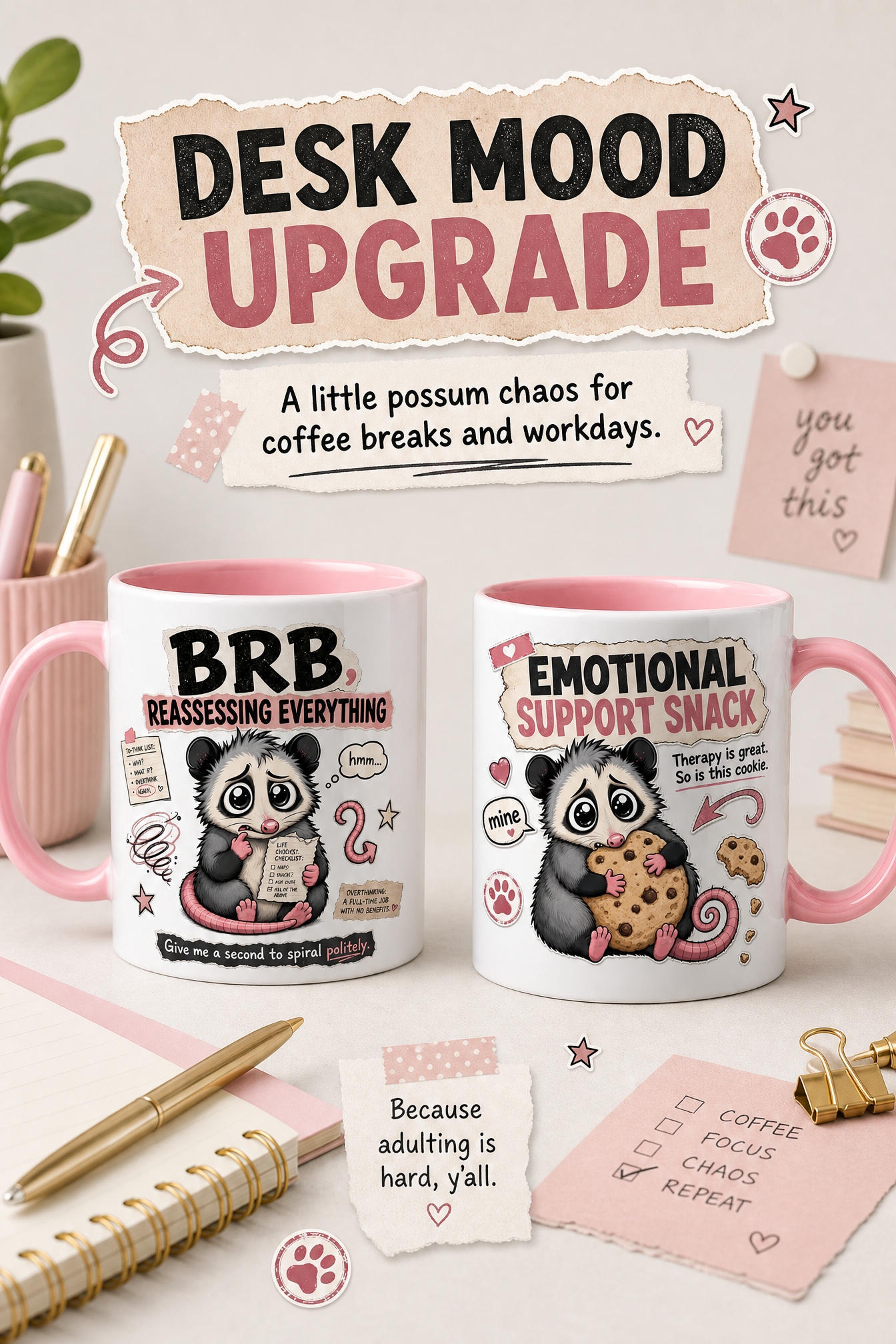 All ten Oopsie Possie 2 meme mug designs