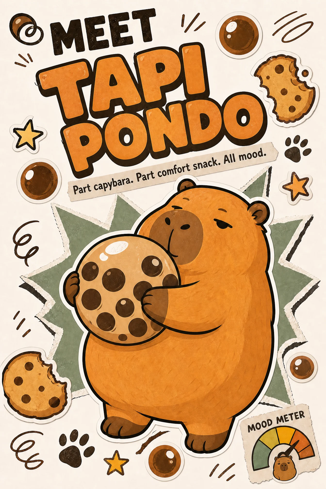 Meet Tapi Pondo capybara character detail art
