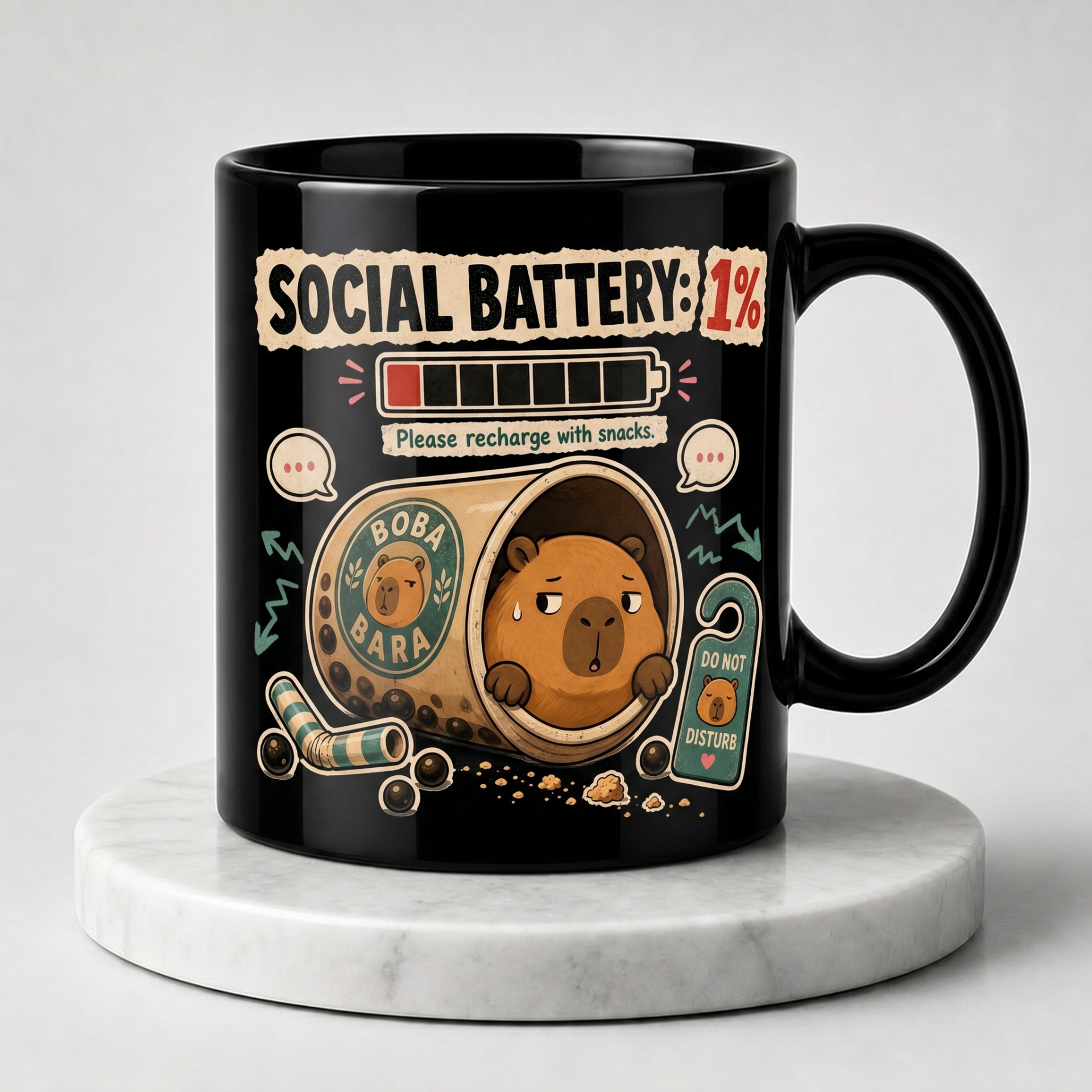 Social Battery 1% Tapi Pondo Meme Mug