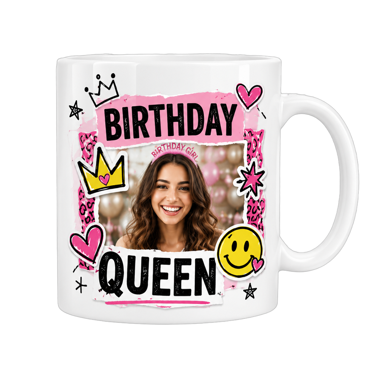 Birthday Queen mug template