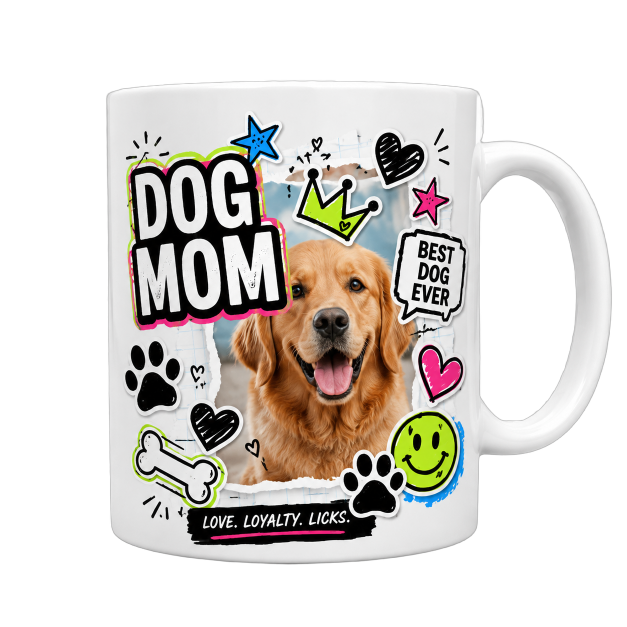 Dog Mom mug template